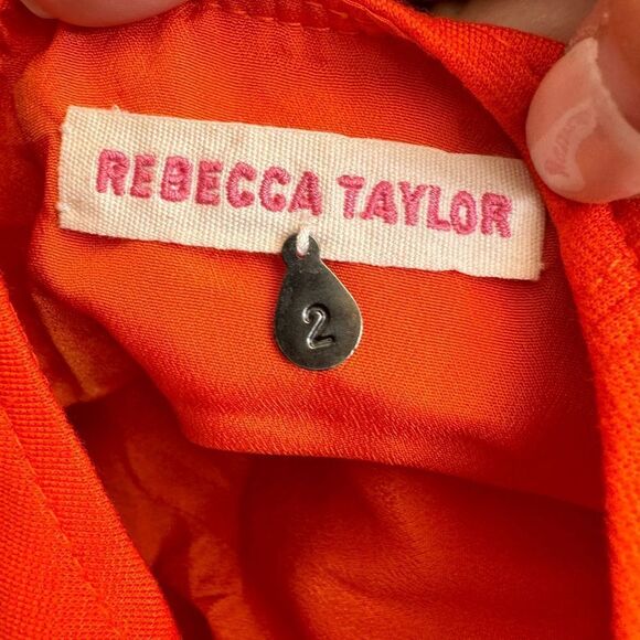Rebecca Taylor Jamillah Dress Orange - Picture 5 of 9